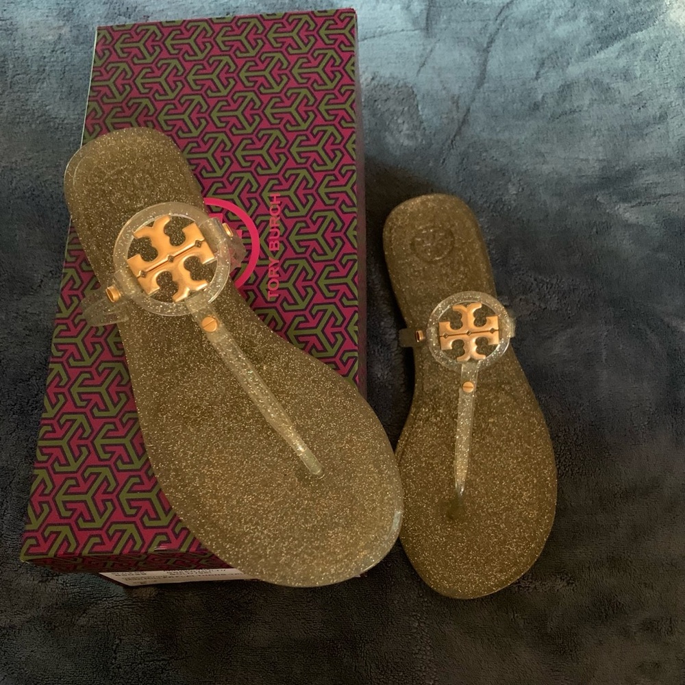 Tory Burch Glitter Gold Women's Mini Miller Flat